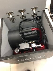 富士宮美容室ベンチマークのmarbb(マーブ)マイクロバブルの箱の中の機械のイメージ